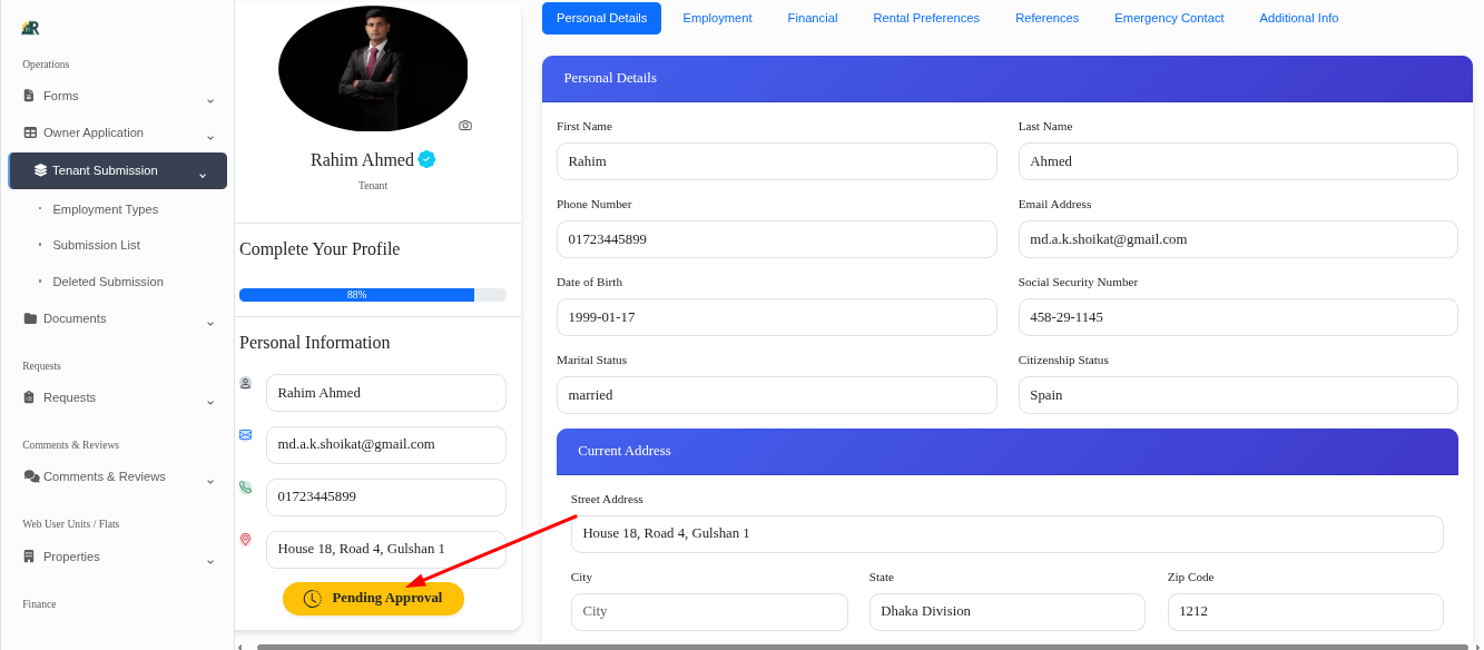 Tenant Onboarding Flow